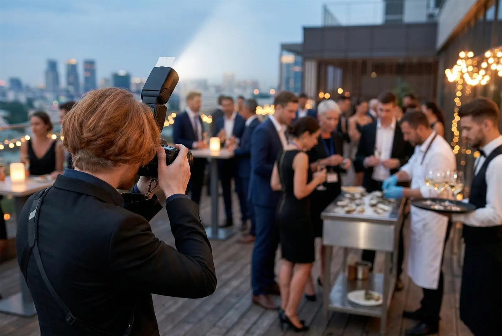 Événement corporate terrasse cocktail